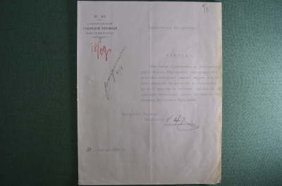 Документ 1909 года. Доклад Саратовскому губернатору от тюремного инспектора.