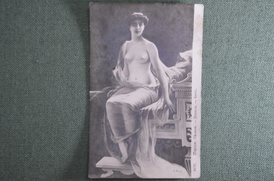 Открытка старинная "Психея", Бек, ню, чистая, до 1917 года. Эротика.