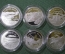 Набор монет 25 долларов История авиастроения, самолеты. Соломоновы острова, серебро, пруф, 2003 
