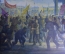 Плакат "Расправа полиции с рабочими Ливерпуля". Издательство "Просвещение" 1979 г. СССР.